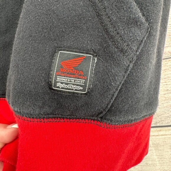 Honda x Troy Lee Designs Embroidered Hoodie Sweatshirt Men's Size M Red/Black - Picture 7 of 10